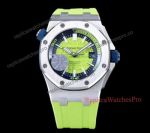 Replica Swiss Luxury Watches - Audemars Piguet Royal Oak Offshore Green Rubber Strap Mens Watch (1)_th.jpg